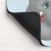 Cute Cartoon Elephant Muismat (Hoek)