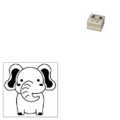 Cute Cartoon Elephant Rubberstempel (Gestempeld)