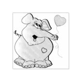 Cute Cartoon Elephant Rubberstempel (Afrduk)