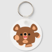 Cute Cartoon Energetic Beer sleutelhanger (Voorkant)