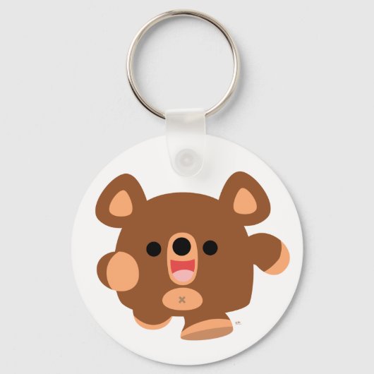 Cute Cartoon Energetic Beer sleutelhanger (Voorkant)