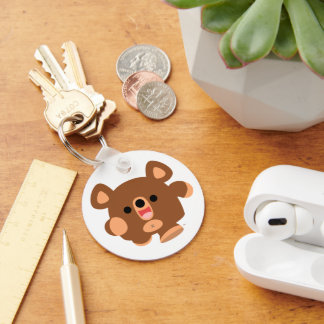 Cute Cartoon Energetic Beer sleutelhanger
