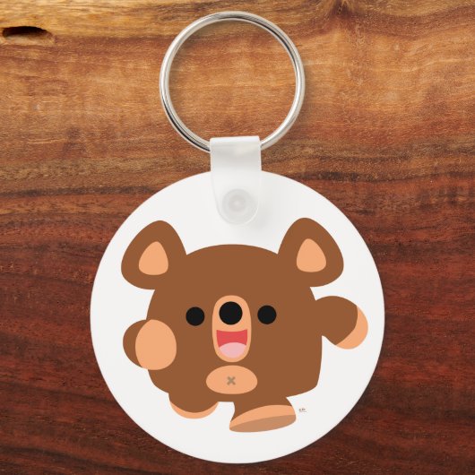 Cute Cartoon Energetic Beer sleutelhanger (Voorkant)