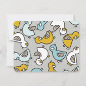 Cute Cartoon Eucks/Ducklings Baby Boy Shower/Birth Bedankkaart (Achterkant)