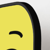 Cute Cartoon Face Monogram Pickleball Paddle (Links Detail)