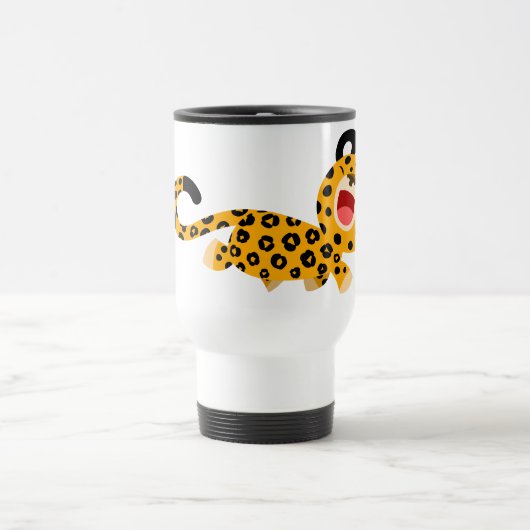 Cute Cartoon Facetious Leopard Commuter Mok (Center)