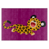 Cute Cartoon Facetious Leopard Cutting Board Snijplank (Voorkant)