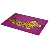 Cute Cartoon Facetious Leopard Cutting Board Snijplank (Hoek)