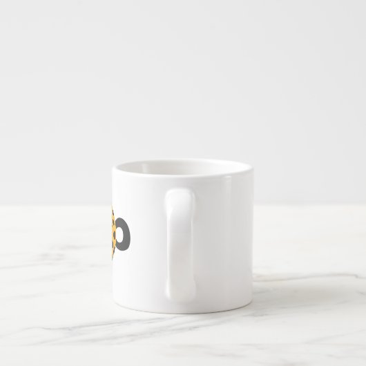 Cute Cartoon Facetious Leopard Espresso Mok (Achterkant)