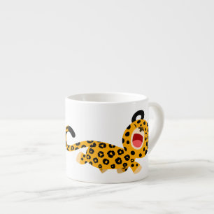Cute Cartoon Facetious Leopard Espresso Mok