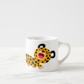 Cute Cartoon Facetious Leopard Espresso Mok (Rechts)