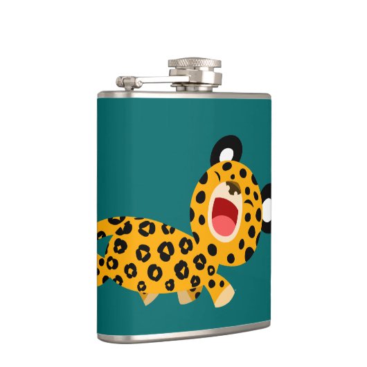 Cute Cartoon Facetious Leopard Hip Flask Heupfles (Rechts)
