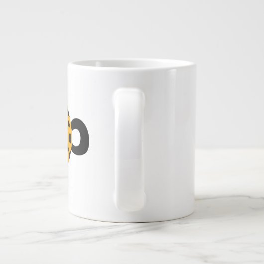 Cute Cartoon Facetious Leopard Jumbo Mok (Achterkant)