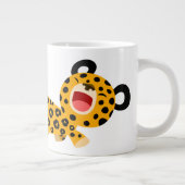 Cute Cartoon Facetious Leopard Jumbo Mok (Rechts)