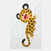 Cute Cartoon Facetious Leopard Kitchen Towel Theedoek (Verticaal)