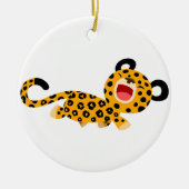 Cute Cartoon Facetious Leopard Ornament (Voorkant)