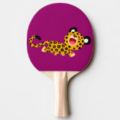 Cute Cartoon Facetious Leopard Ping Pong Paddle Tafeltennisbatje (Achterkant)