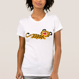 Cute Cartoon Facetious Leopard Women T-Shirt