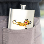 Cute Cartoon Facetious Lopard Classic Flask Heupfles (Voorbeeld)