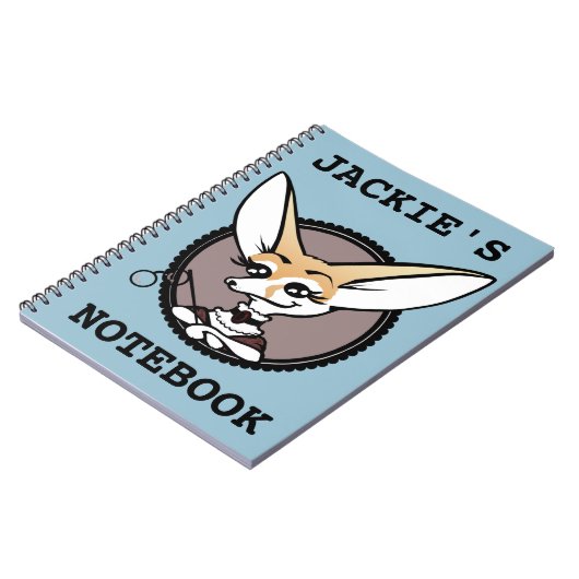 CUTE CARTOON FENNEC FOX GRAPHIC SPIRAL NOTEBOOK NOTITIEBOEK (Linkerzijde)