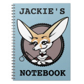 CUTE CARTOON FENNEC FOX GRAPHIC SPIRAL NOTEBOOK NOTITIEBOEK (Voorkant)