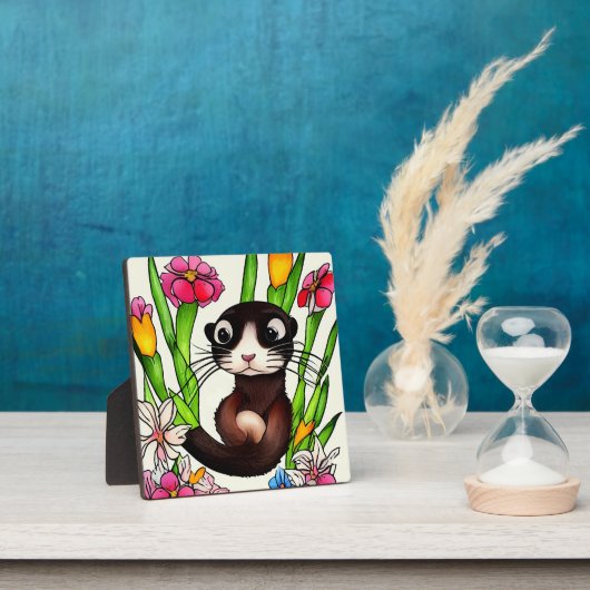 Cute Cartoon Ferret Fotoplaat (Insitu)