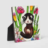 Cute Cartoon Ferret Fotoplaat (Voorkant)