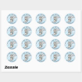 Cute Cartoon Festive Squirrel Kerstmis Ronde Sticker (Vel)