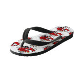 Cute Cartoon Fire Truck Fireman White - Aangepaste Kinder Teenslippers (Schuin)