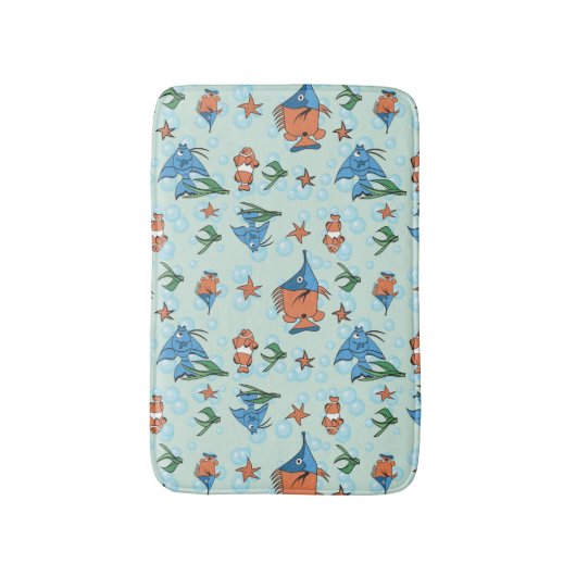 Cute Cartoon Fish Badmat (Voorkant Verticaal)