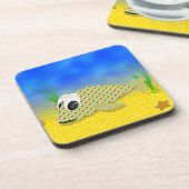 Cute Cartoon Fish Bier Onderzetter (Linkerzijde)