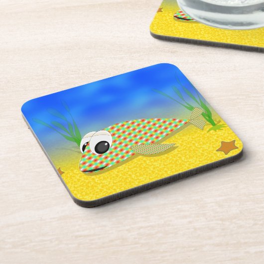 Cute Cartoon Fish Bier Onderzetter (Linkerzijde)