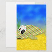 Cute Cartoon Fish Briefpapier (Voorkant / Achterkant)