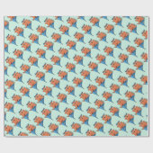 Cute Cartoon Fish Cadeaupapier (Vlak)