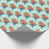 Cute Cartoon Fish Cadeaupapier (Hoek)