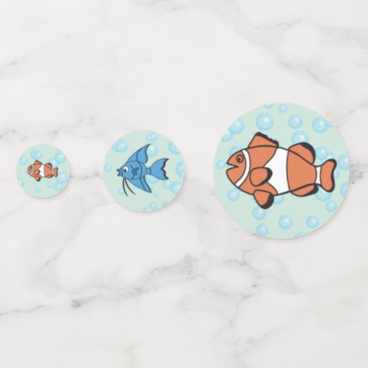 Cute Cartoon Fish Confetti (Voorkanten)