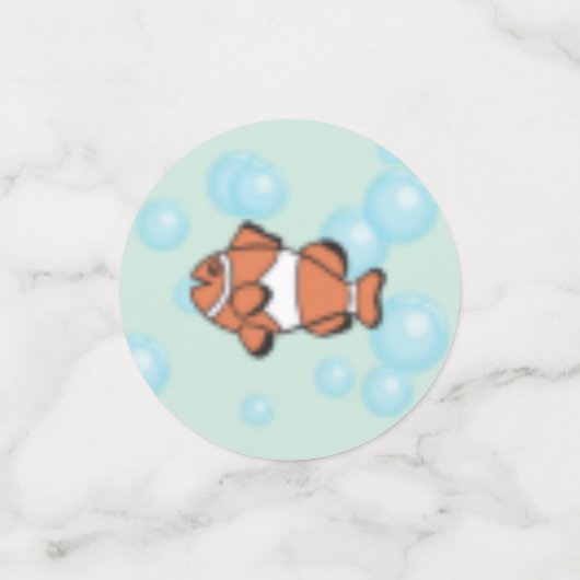 Cute Cartoon Fish Confetti (Kleine voorkant)