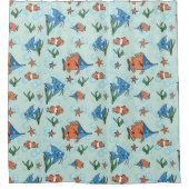 Cute Cartoon Fish Douchegordijn (Voorkant)