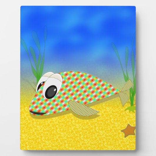 Cute Cartoon Fish Fotoplaat (Voorkant)
