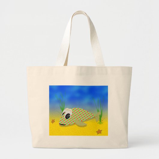 Cute Cartoon Fish Grote Tote Bag (Voorkant)
