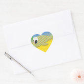 Cute Cartoon Fish Hart Sticker (Envelop)