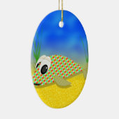 Cute Cartoon Fish Keramisch Ornament (Rechts)