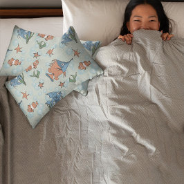 Cute Cartoon Fish Kussensloop