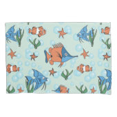 Cute Cartoon Fish Kussensloop (Voorkant-Links)