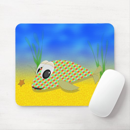 Cute Cartoon Fish Muismat (Met muis)