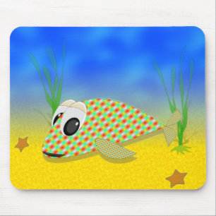 Cute Cartoon Fish Muismat