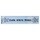 Cute Cartoon Fish Naambordje (Voorkant)
