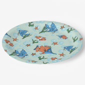 Cute Cartoon Fish Papieren Bordje (Gekanteld)