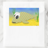 Cute Cartoon Fish Rechthoekige Sticker (Tas)