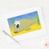 Cute Cartoon Fish Rechthoekige Sticker (Envelop)